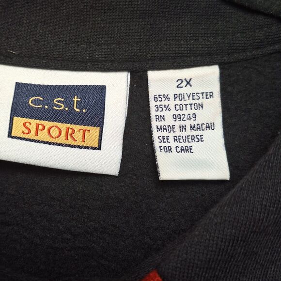 C.S.T. Sport Holiday Christmas Jacket Button Up Women's Size 2X Embroidered - Picture 6 of 11